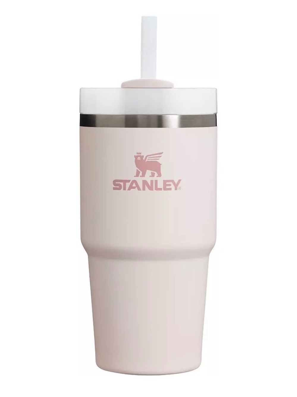 Stanley Pink 20oz Travel Tumbler with Straw